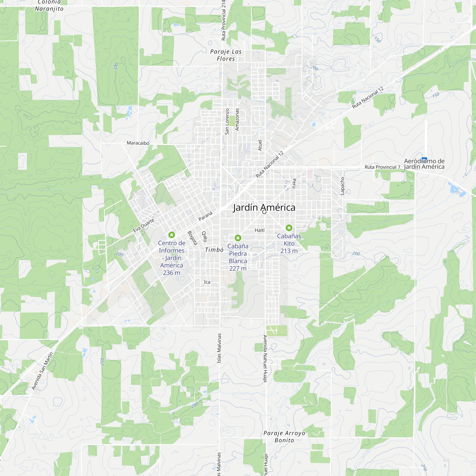 Cabaña Piedra Blanca map