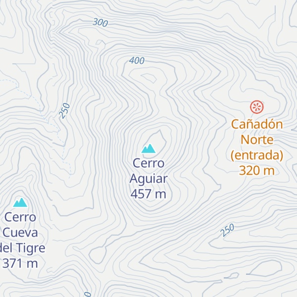 Map of Cerro Aguiar