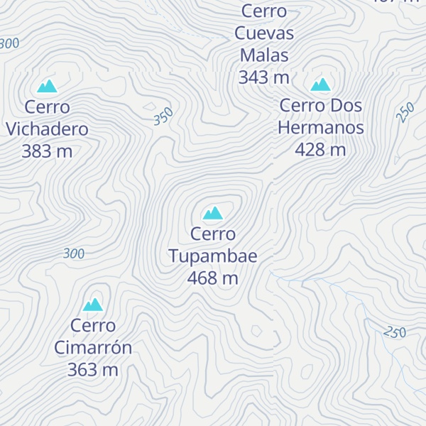 Map of Cerro Tupambae