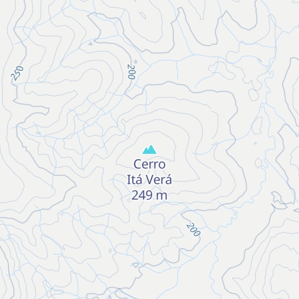 Map of Cerro Itá Verá