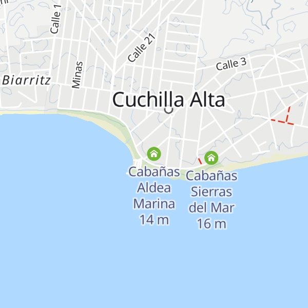 Map of Cabañas Aldea Marina