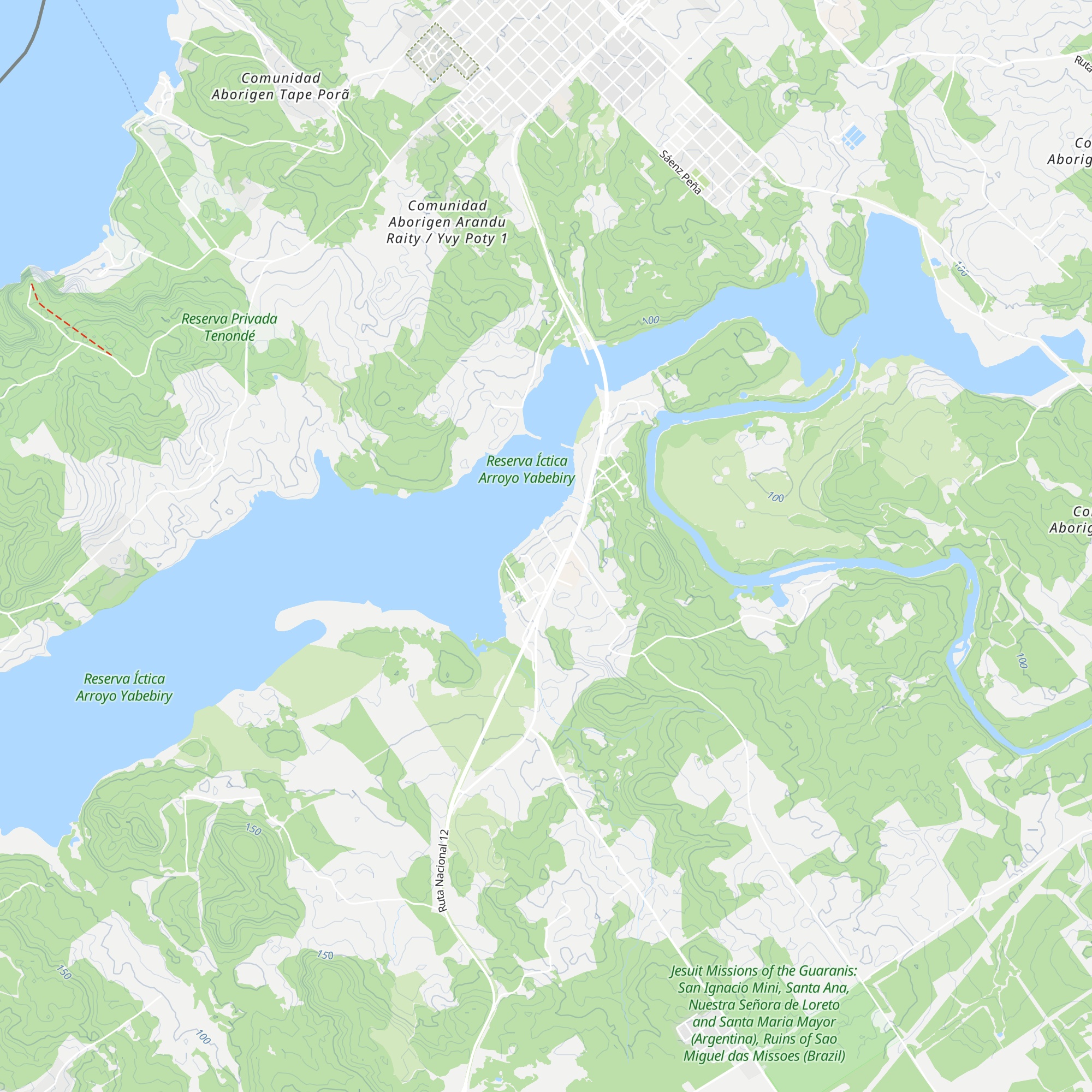Cabañas Yatay Poñí map