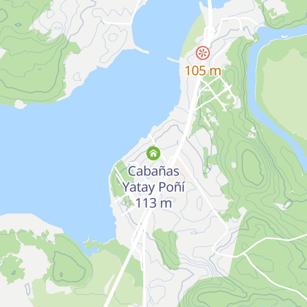 Map of Cabañas Yatay Poñí