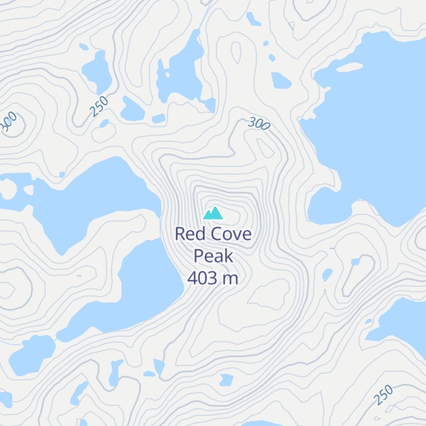 Map of Red Cove Peak