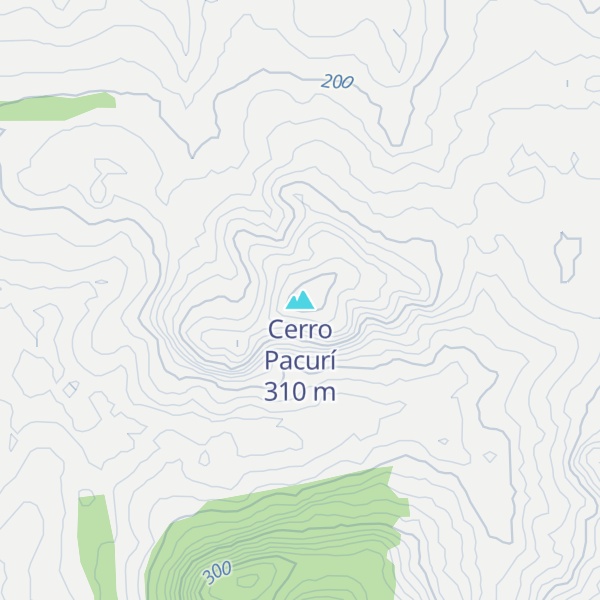 Map of Cerro Pacurí
