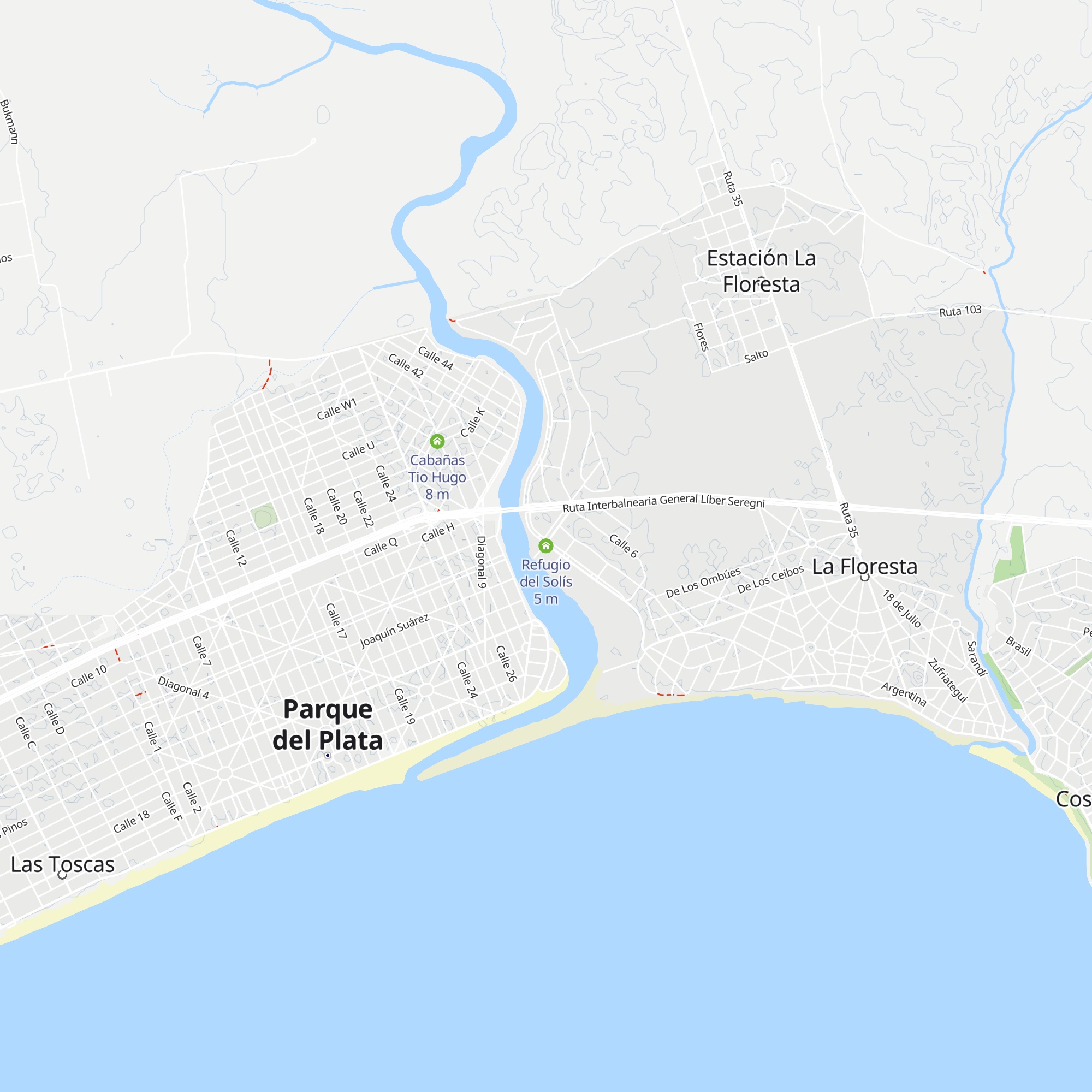 Refugio del Solís map