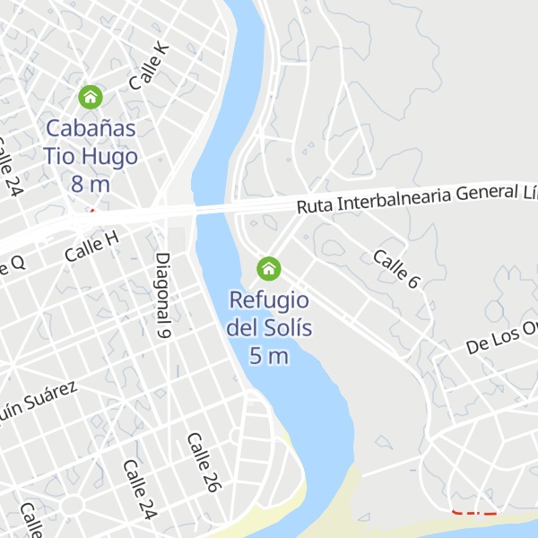 Map of Refugio del Solís