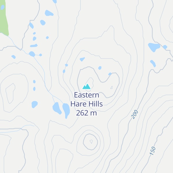 Map of Eastern Hare Hills