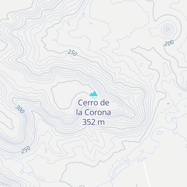 Map of Cerro de la Corona