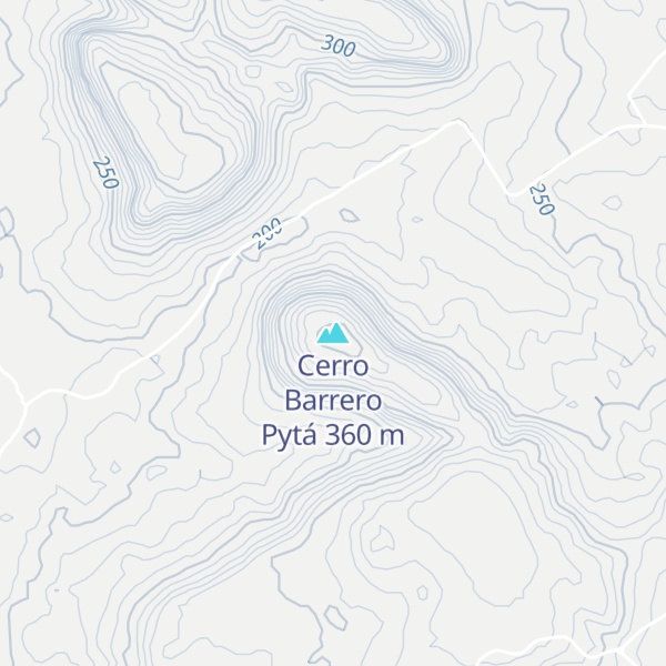 Map of Cerro Barrero Pytá