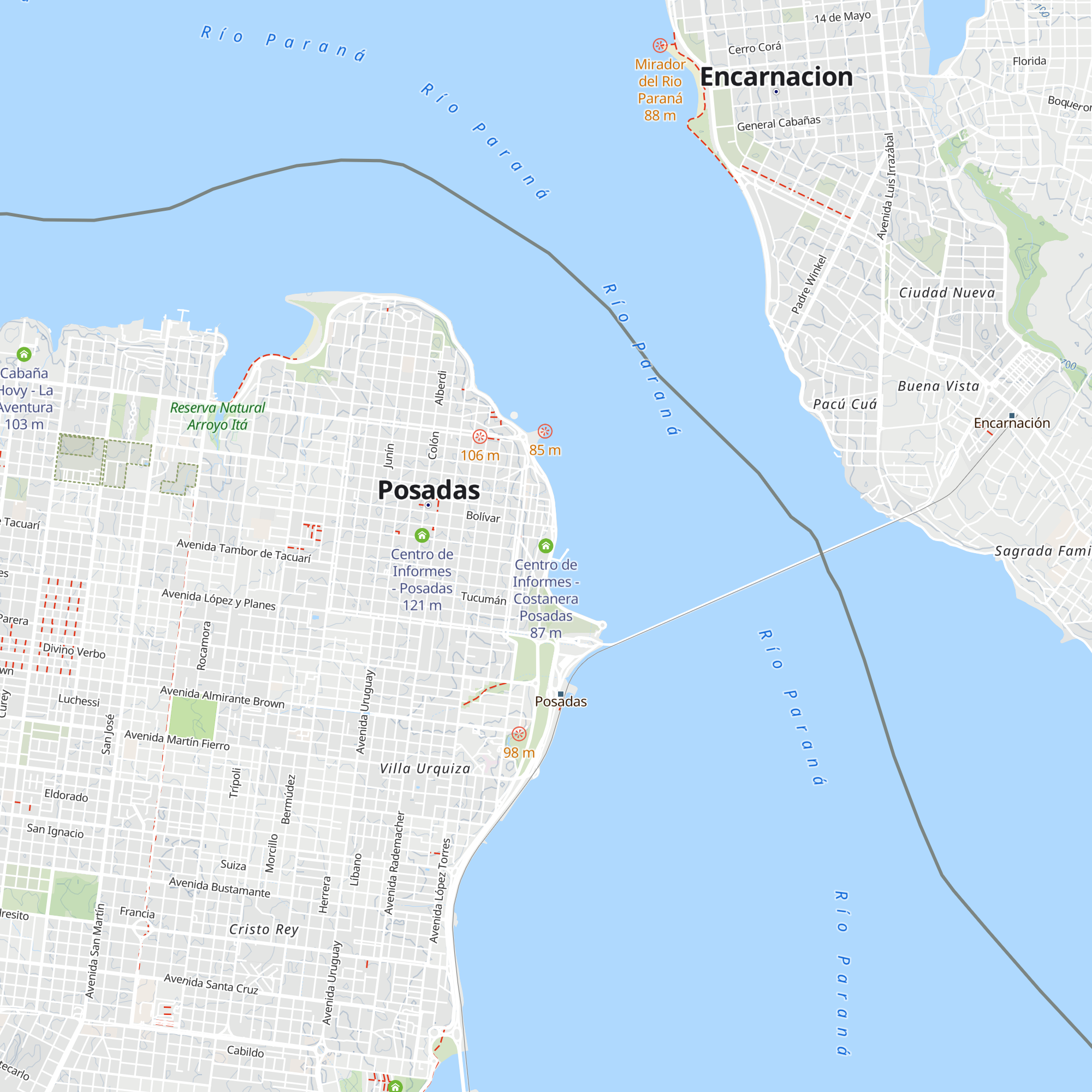 Centro de Informes - Costanera Posadas map