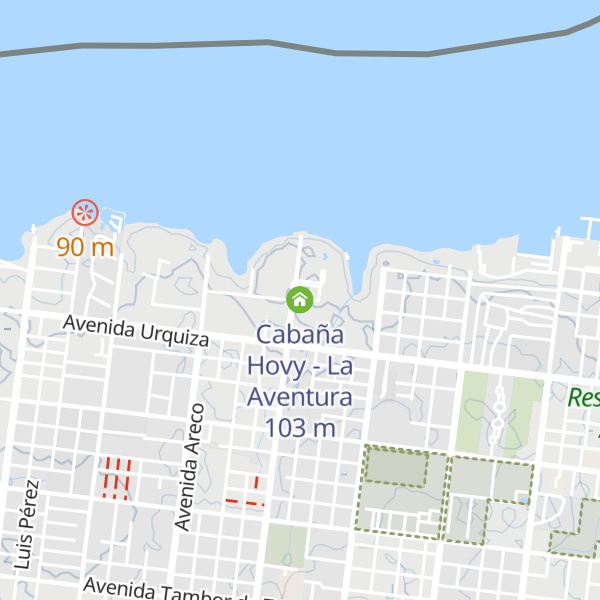 Map of Cabaña Hovy - La Aventura