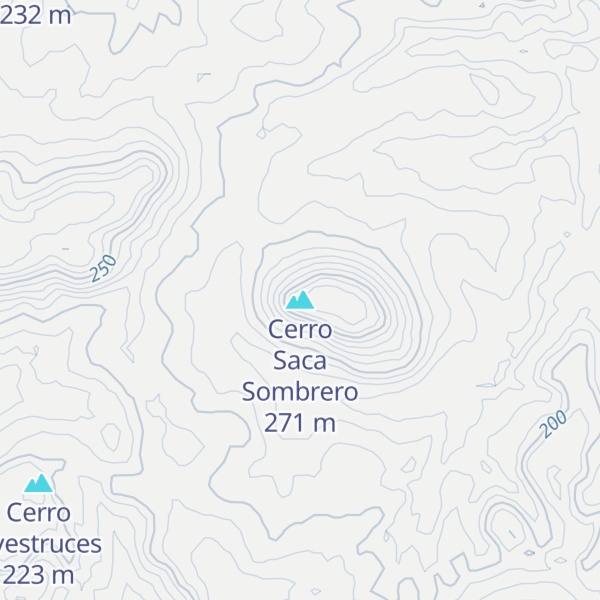 Map of Cerro Saca Sombrero