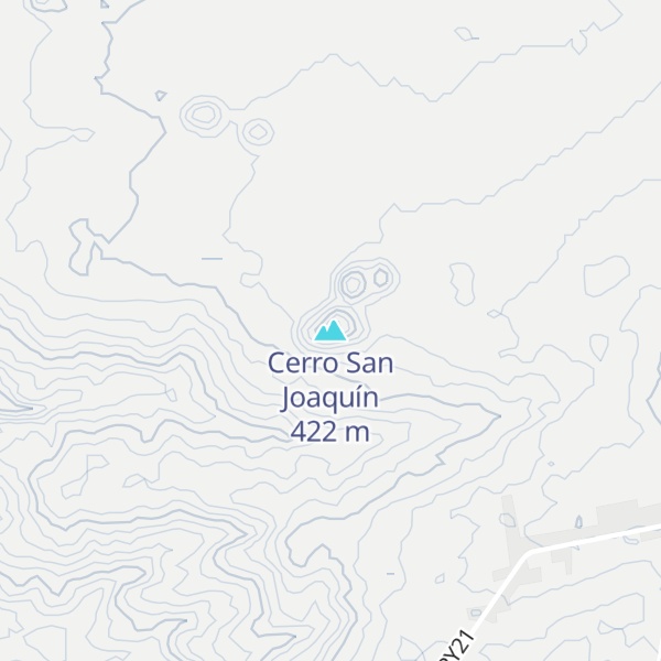 Map of Cerro San Joaquín