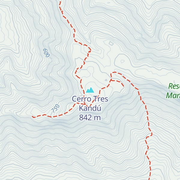 Map of Cerro Tres Kandú