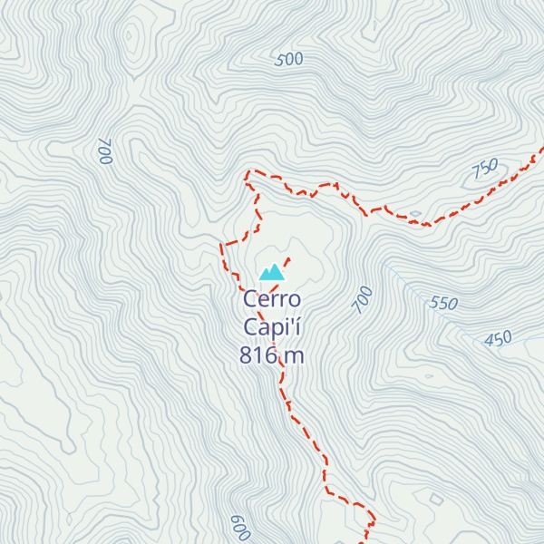 Map of Cerro Capi'í