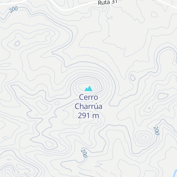 Map of Cerro Charrúa