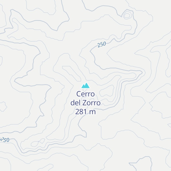 Map of Cerro del Zorro