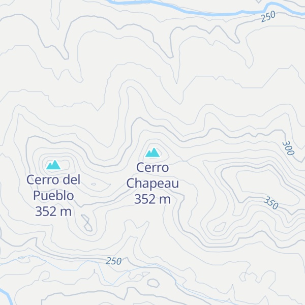 Map of Cerro Chapeau