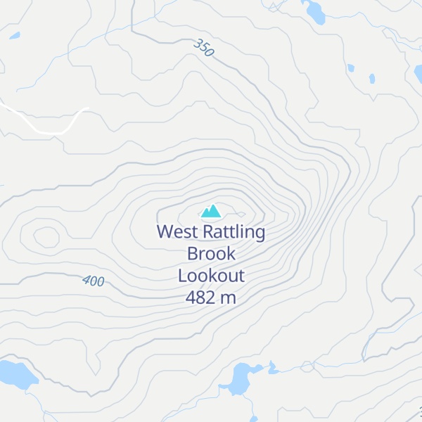 Map of West Rattling Brook Lookout
