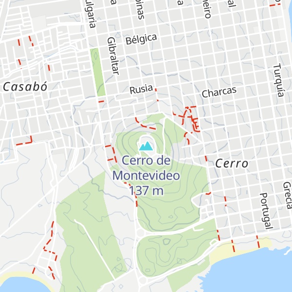 Map of Cerro de Montevideo