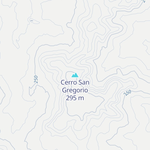 Map of Cerro San Gregorio