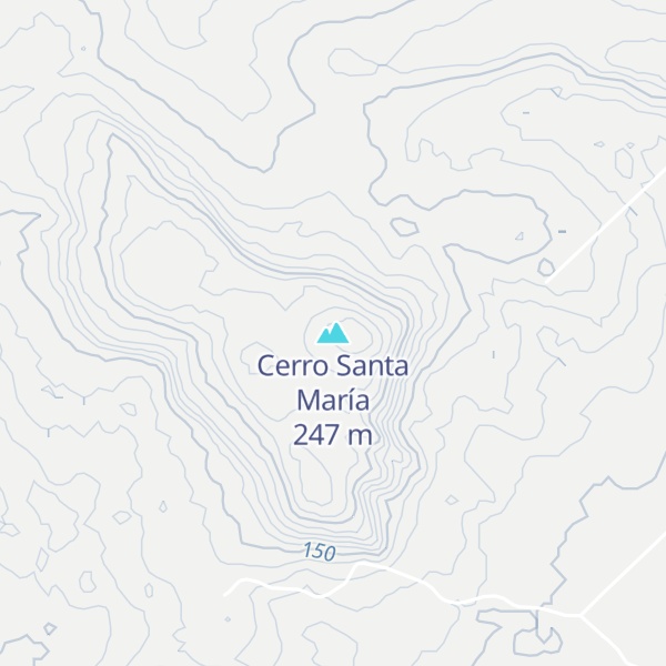 Map of Cerro Santa María