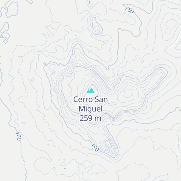 Map of Cerro San Miguel