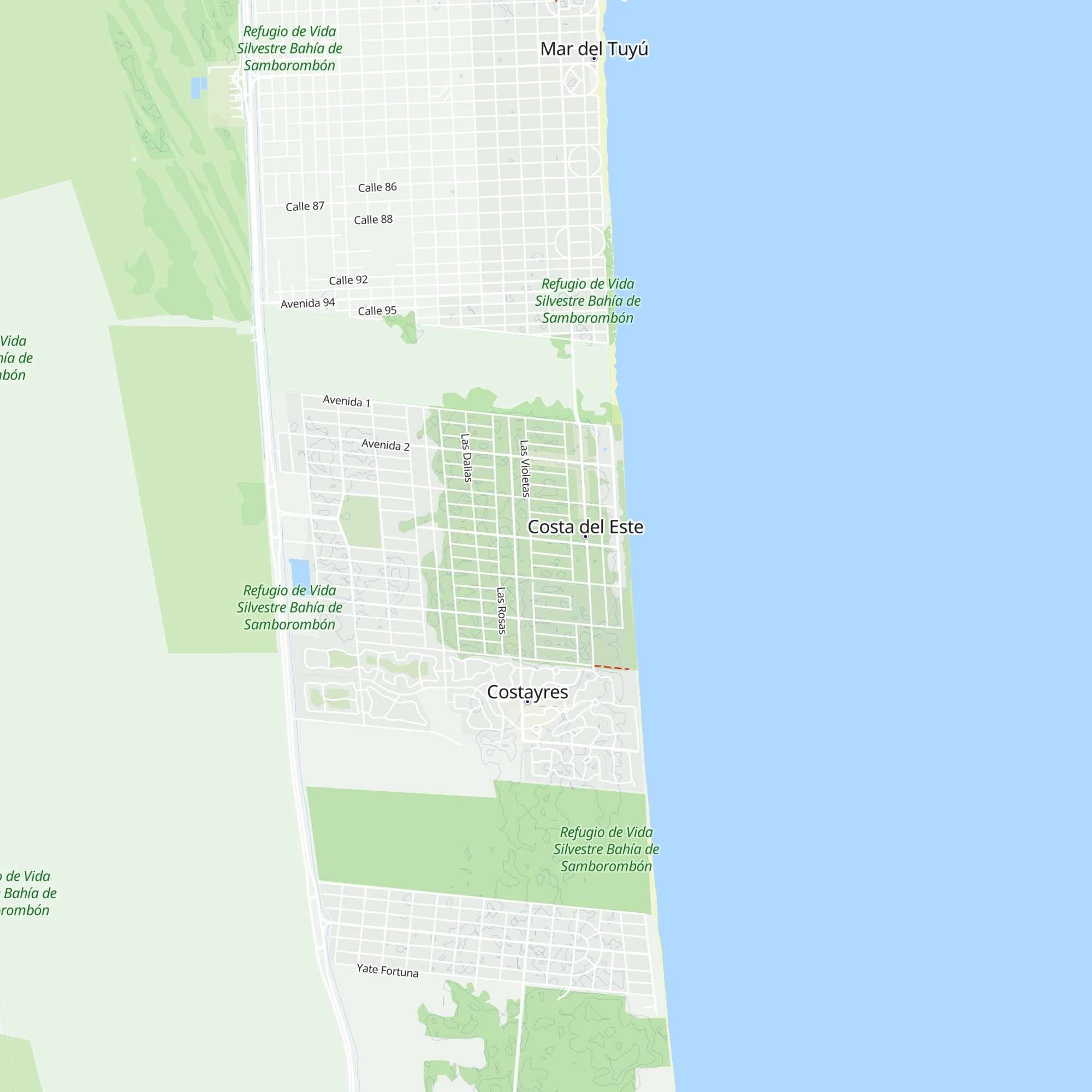 Cabañas Mecohue map