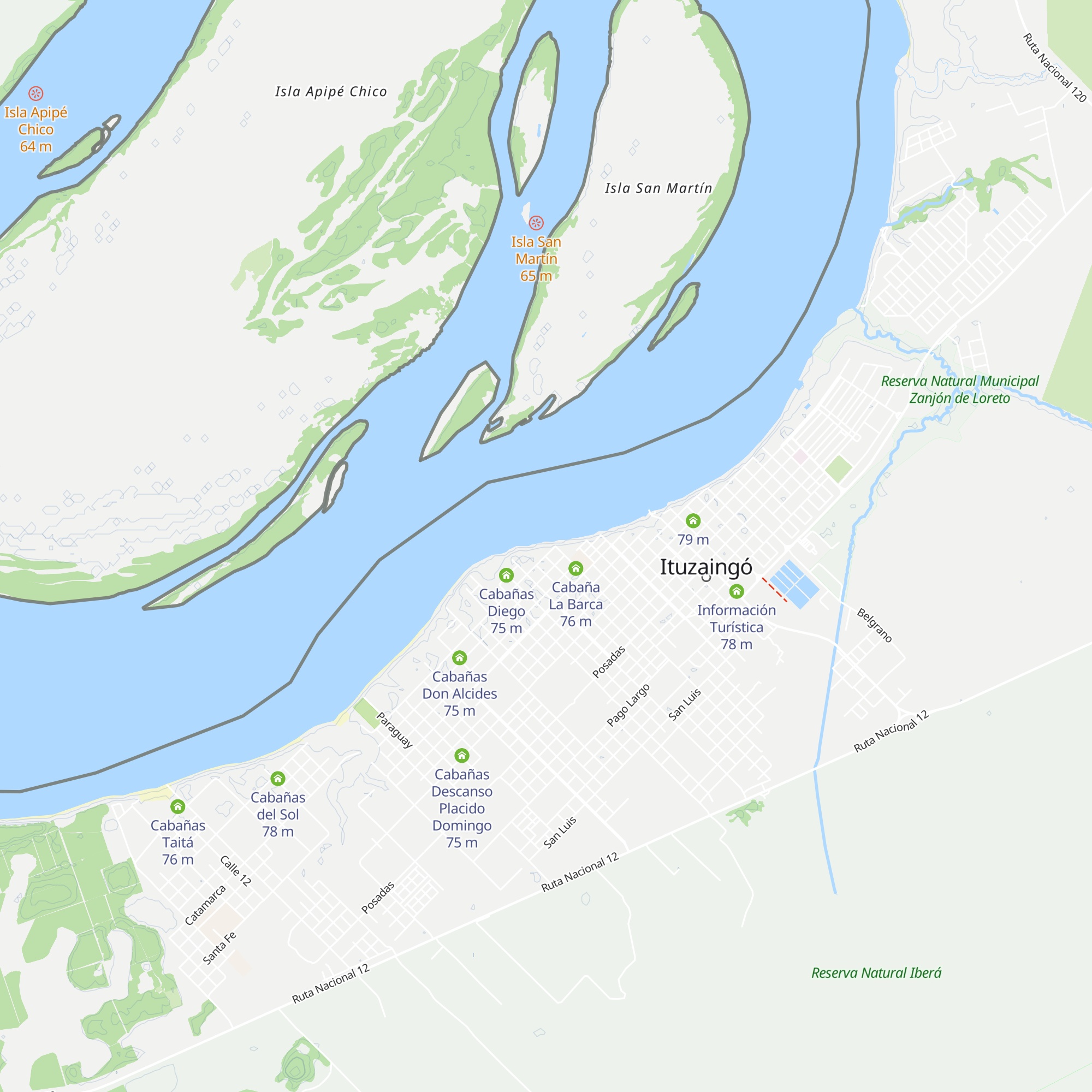 Cabañas El Balcón map