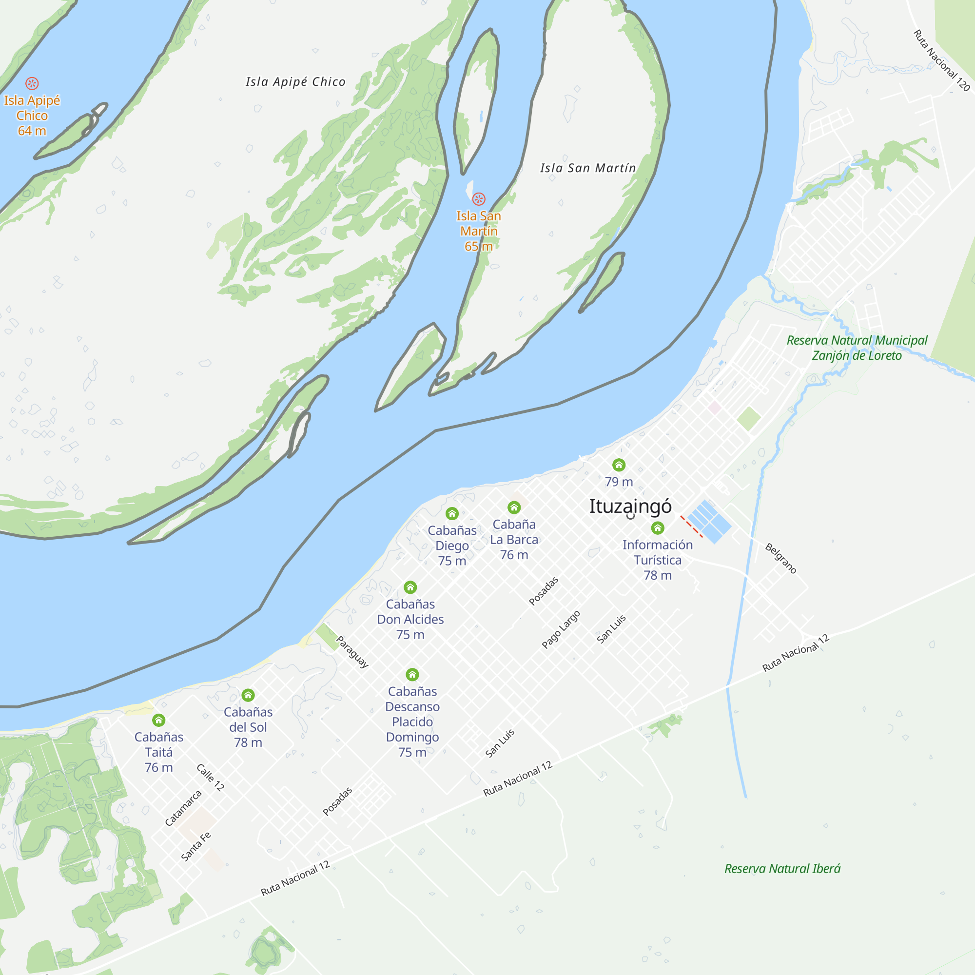 Cabañas El Balcón map