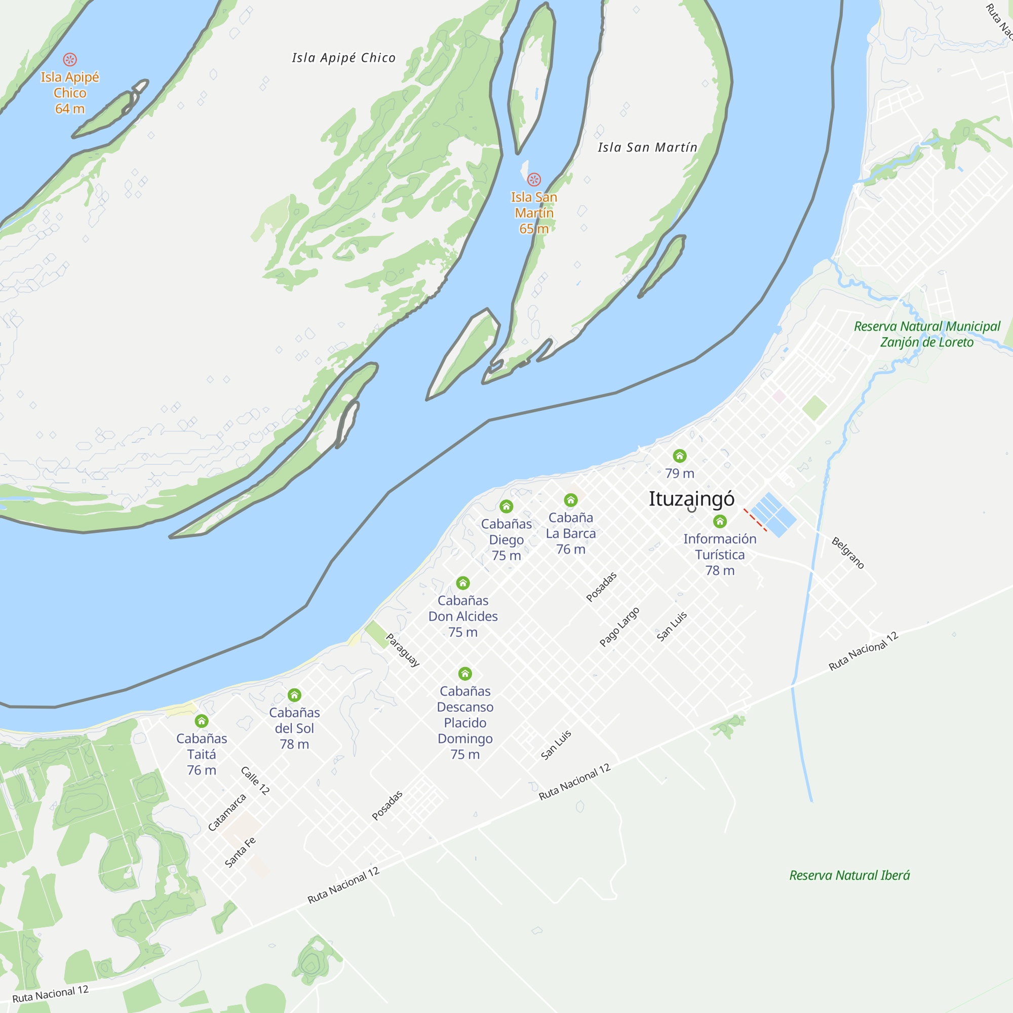 Cabañas Diego map