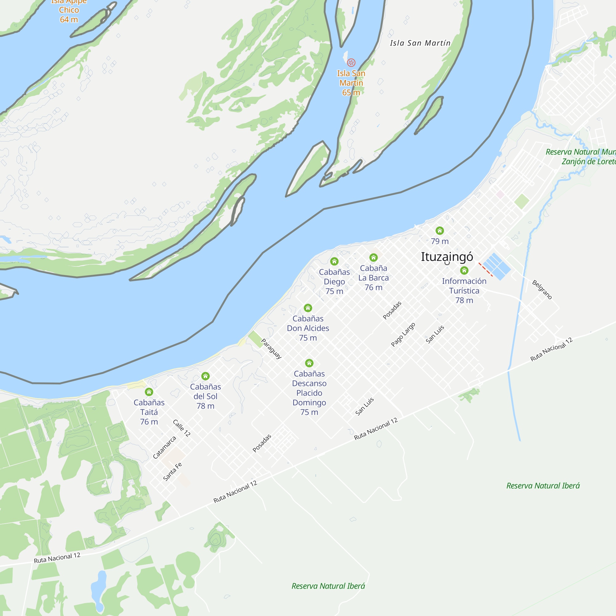 Cabañas Don Alcides map