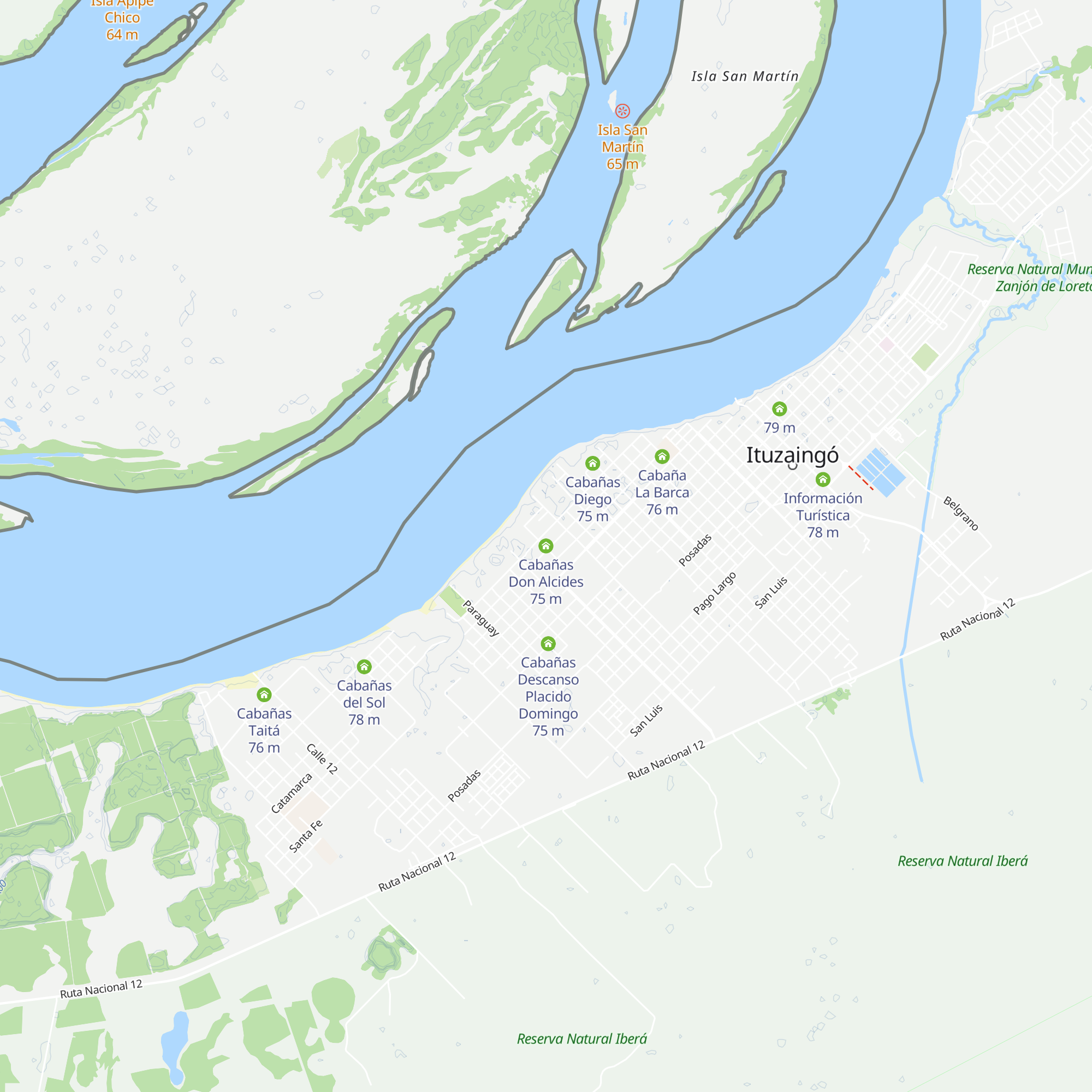 Cabañas Don Alcides map