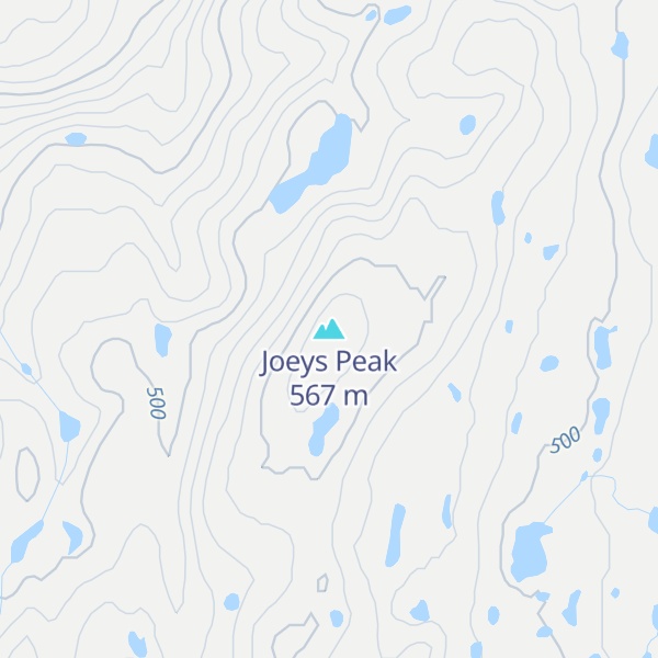 Map of Joeys Peak
