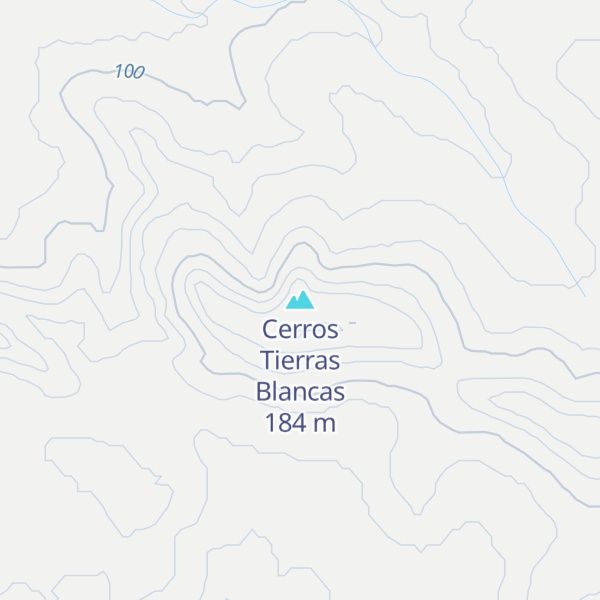 Map of Cerros Tierras Blancas