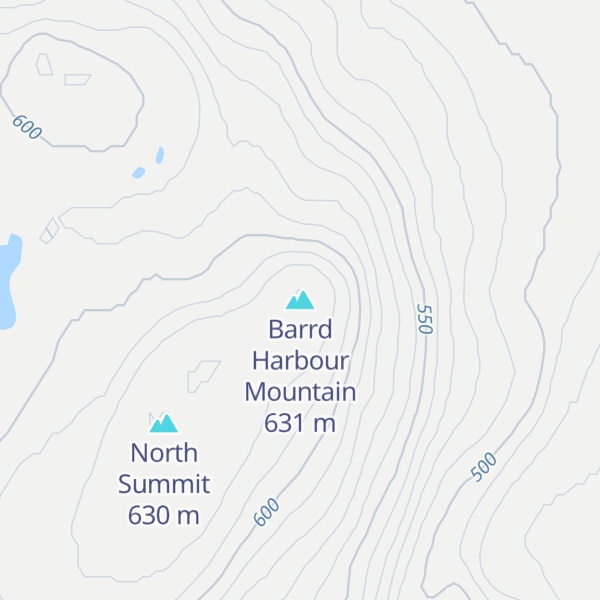 Map of Barrd Harbour Mountain