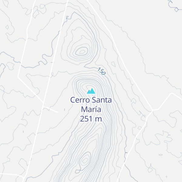 Map of Cerro Santa María