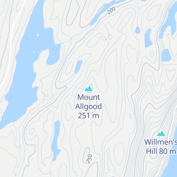 Map of Mount Allgood