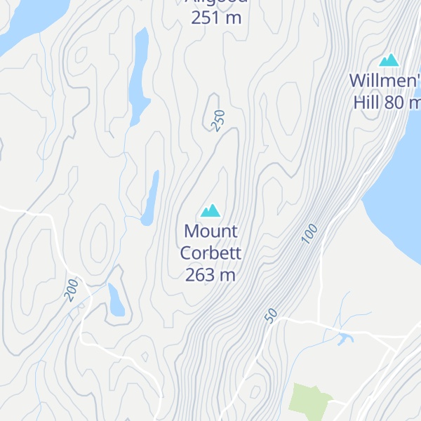 Map of Mount Corbett