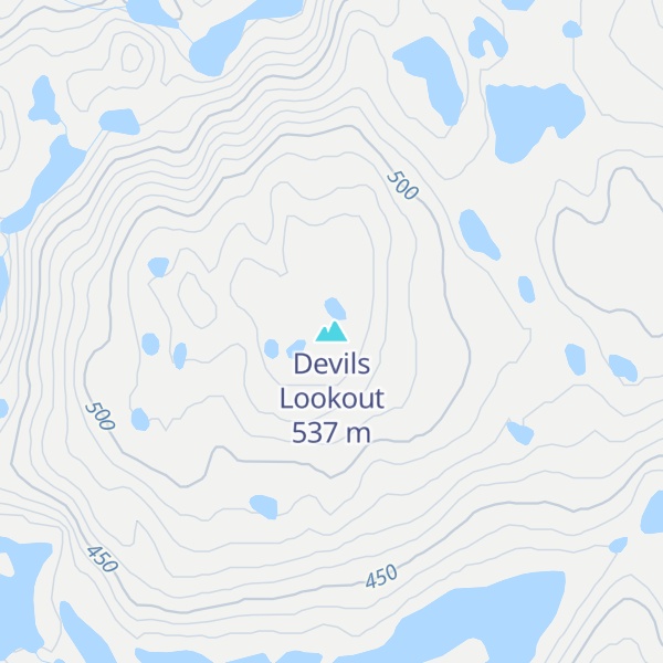 Map of Devils Lookout
