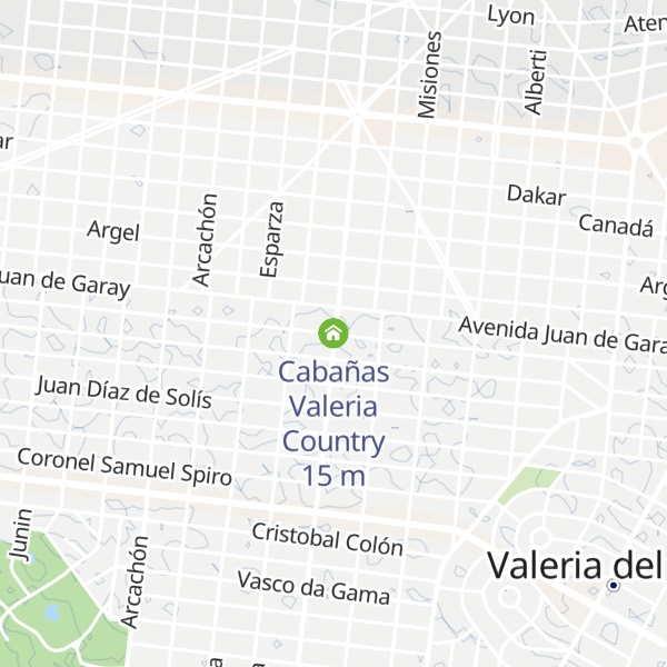 Map of Cabañas Valeria Country