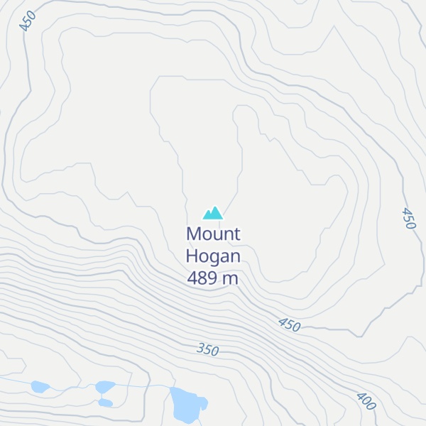 Map of Mount Hogan