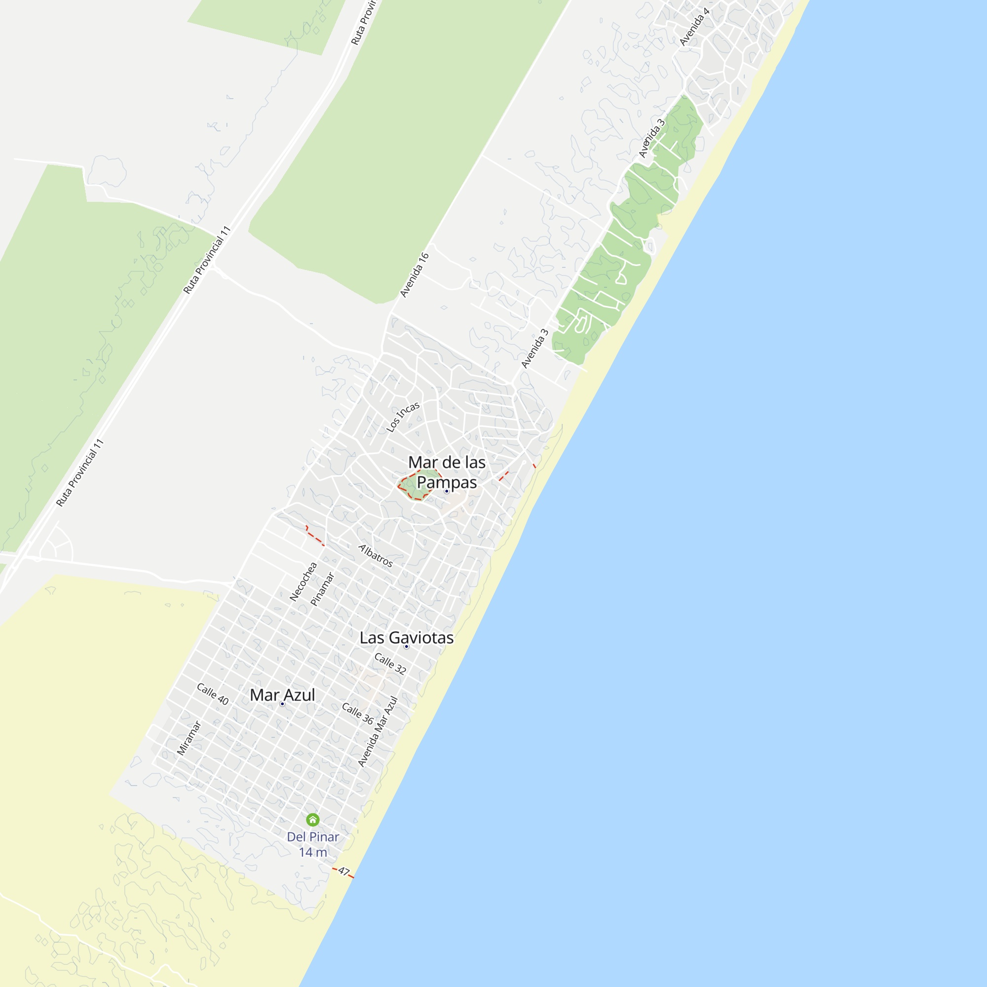 Cabañas Arcadia map