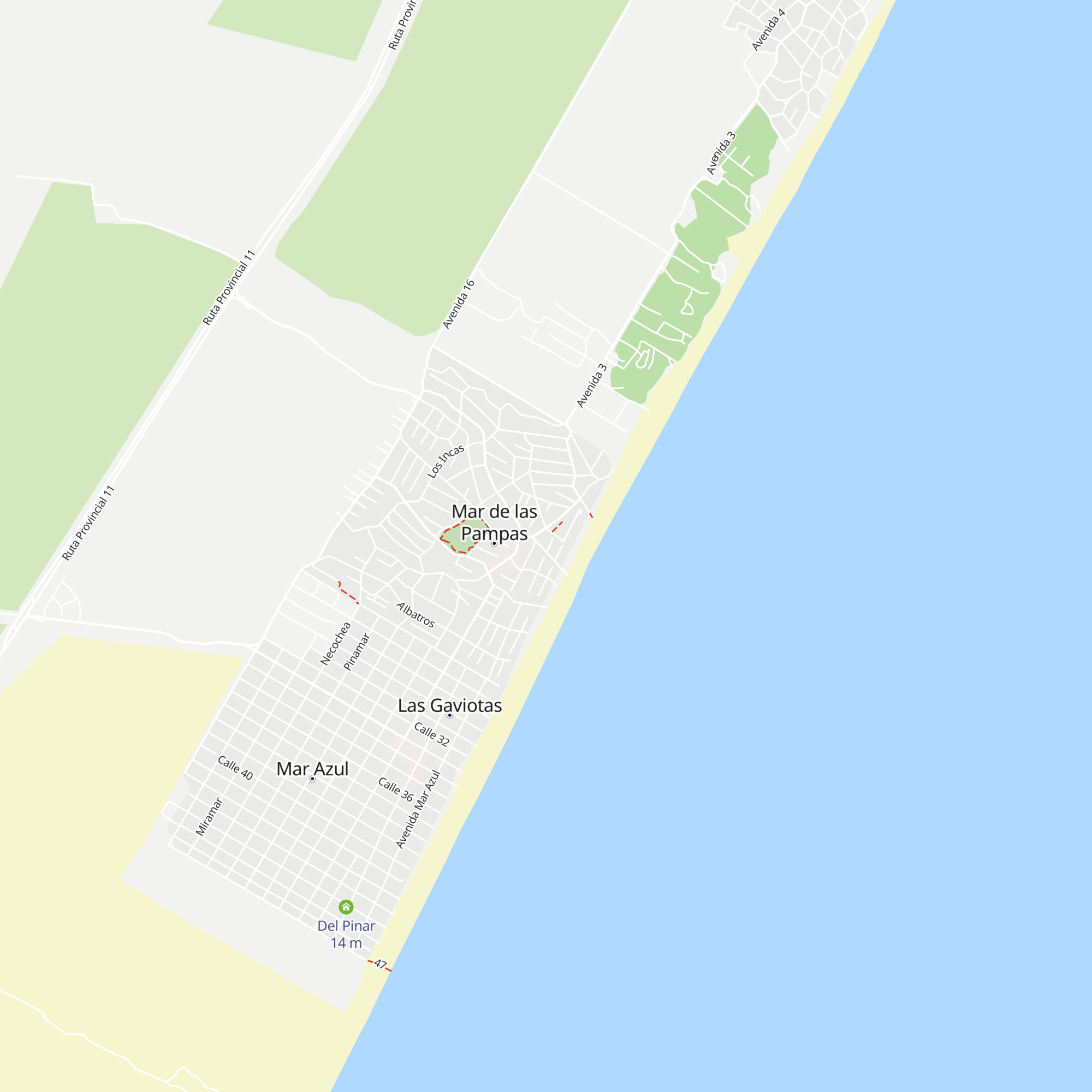 Cabañas Arcadia map