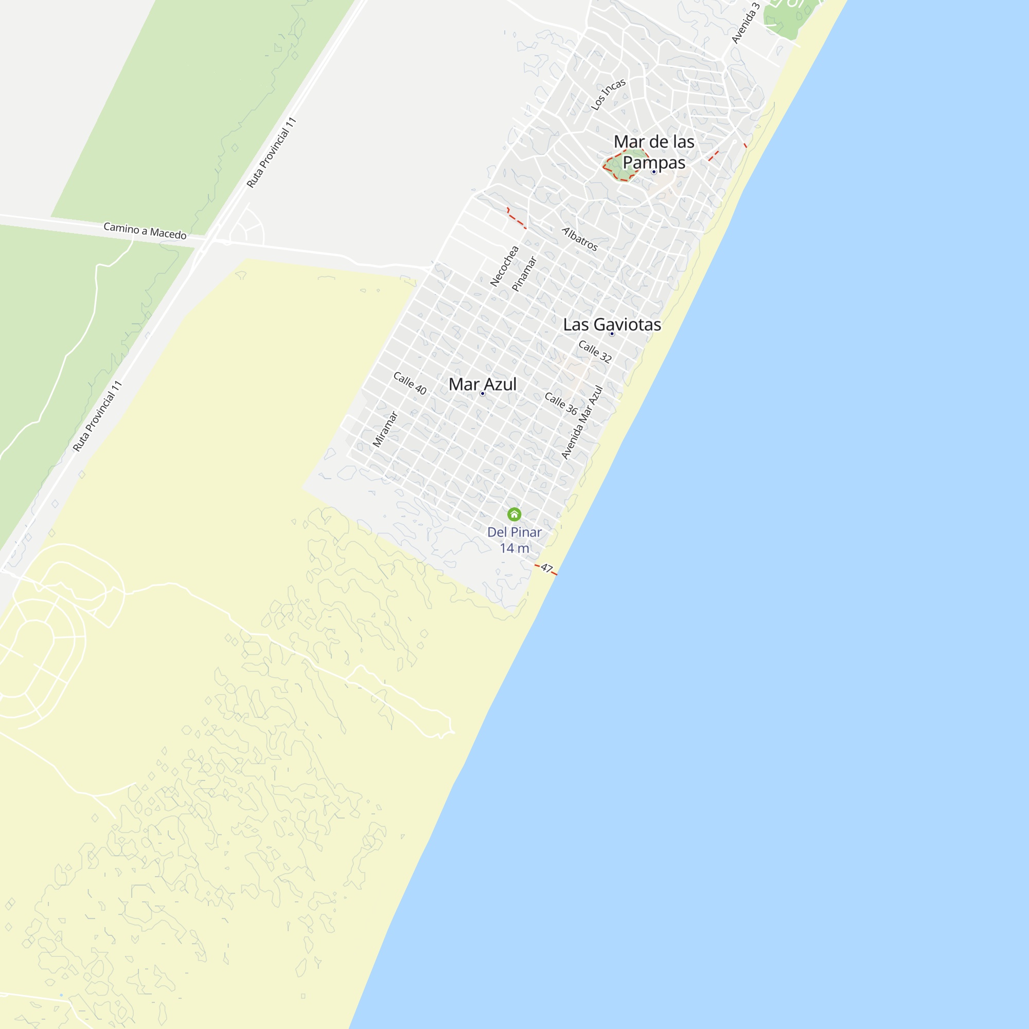 Del Pinar map