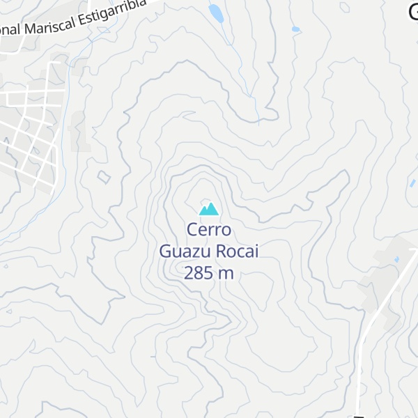 Map of Cerro Guazu Rocai