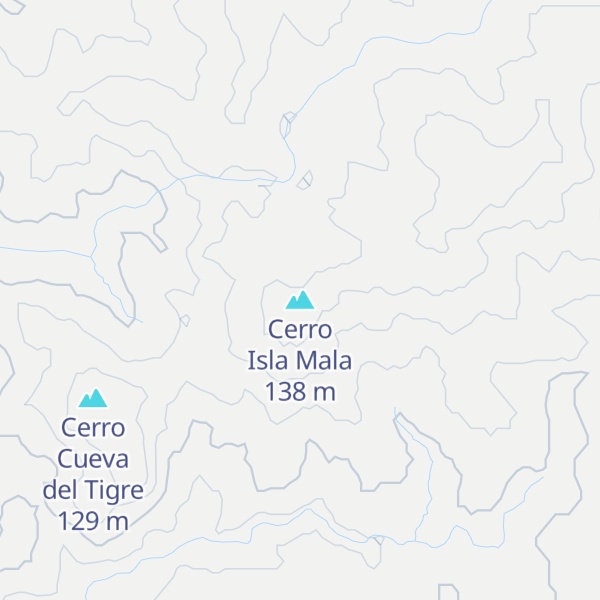 Map of Cerro Isla Mala