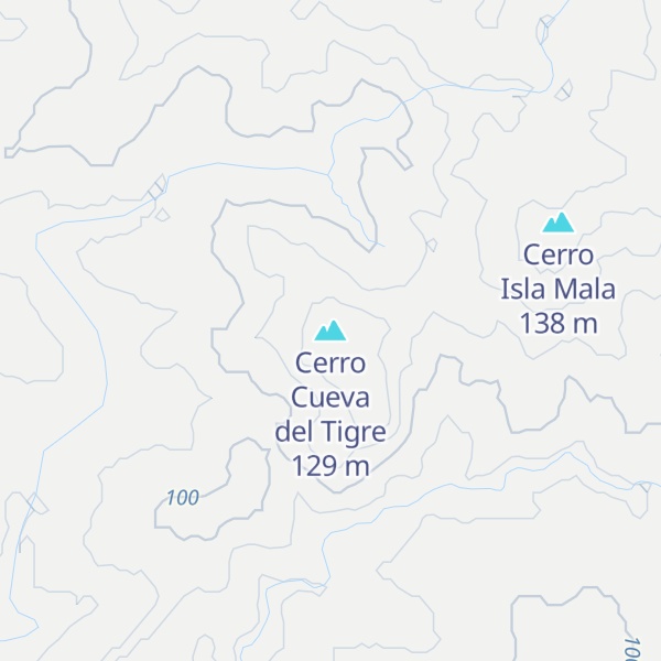 Map of Cerro Cueva del Tigre