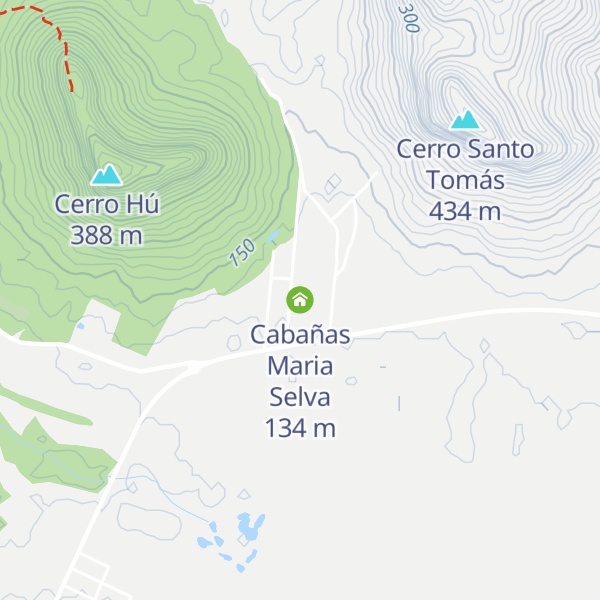 Map of Cabañas Maria Selva